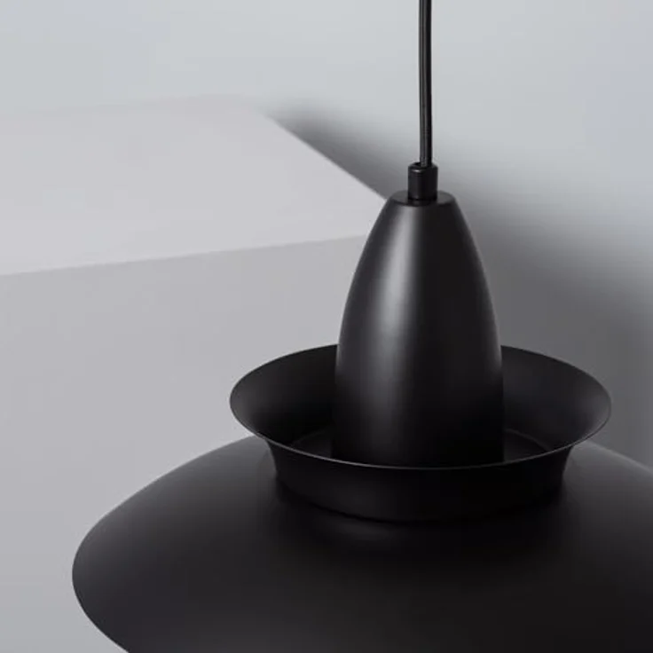 LEDKIA LIGHTING Pendelleuchte Ballnew, Metall Schwarz, E27, höhenverstellbar, 170 cm hoch, Ø 34 cm – Bild 5