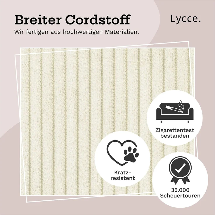 Lycce faltbare Aufbewahrungsbox, 2er Set - Cord, passend für Kallax Regal, abnehmbarer Bezug, robust, formstabil Vanille 31x33x33cm – Bild 5