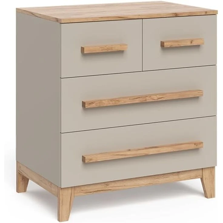 Kommode Malia Cashmere/Artisan 80 x 88 cm mit 4 Schubladen Vitalispa