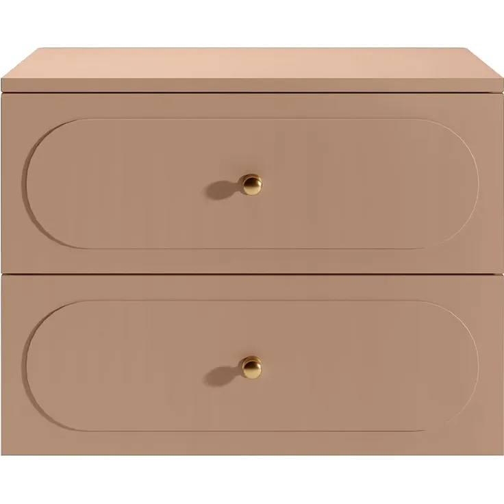 Vente-unique - SATOBAL Waschbeckenmöbel Holz, Platte Puderrosa - B 46 cm x H 60 cm x L 80 cm – Bild 2