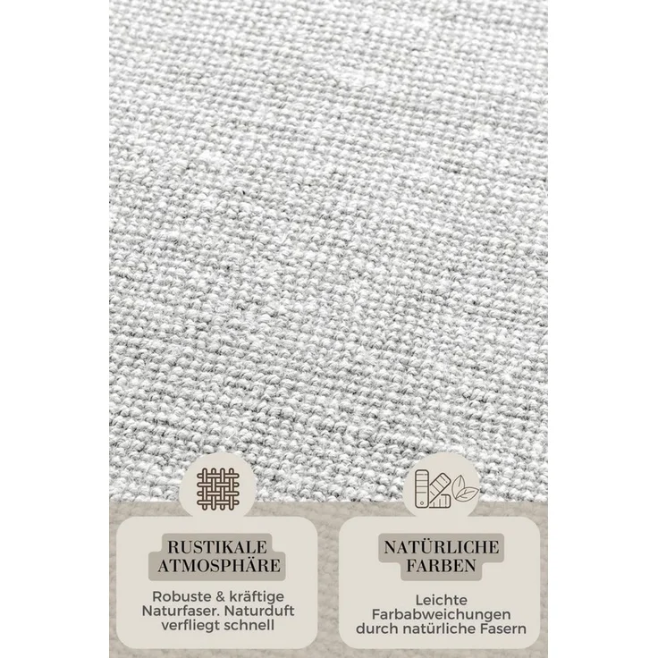HANSE Home Teppich Jaipur Juteteppich, als Läufer und in Rund, rechteckig, Höhe: 10 mm, 100% Naturfaser, Wohnzimmer, Esszimmer, Schlafzimmer, GRS – Bild 3