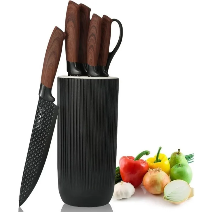 Messer Kochmesser Messerständer Messerset 7-tlg. Royalty Line schwarz RL-DCO7B