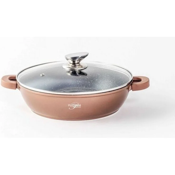 Pfanne Bratpfanne Schmorpfanne Glasdeckel Aluguss Ø28cm PLATINUM copper DAR28 – Bild 4