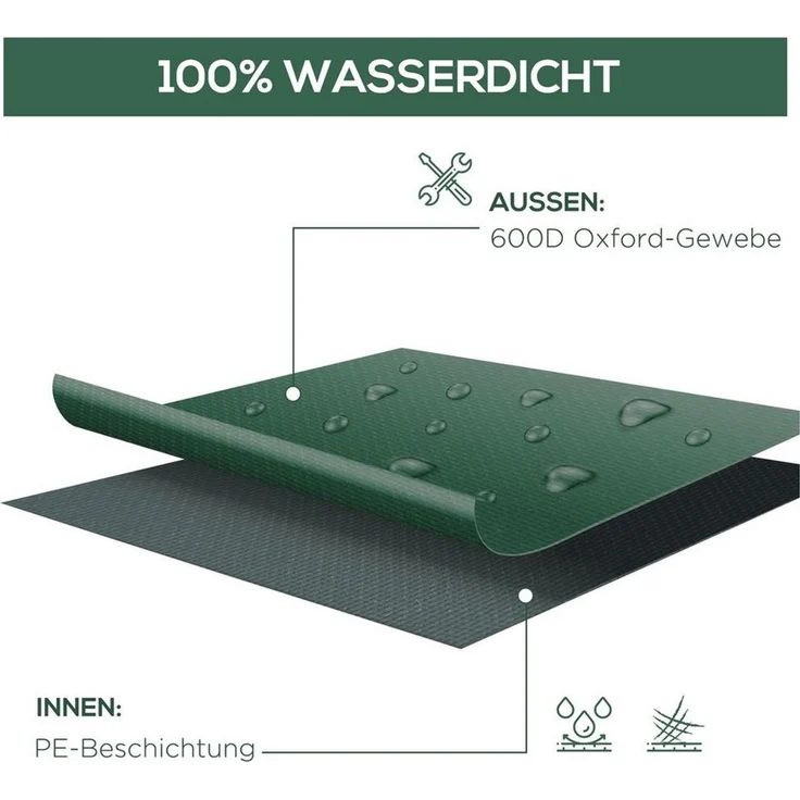 Outsunny Gartenmöbel-Schutzhülle Abdeckplane für Gartenmöbel – Bild 3