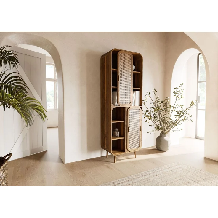 Schrank Mango 70 x 40 x 200 natur lackiert VALENCIA #115 – Bild 3