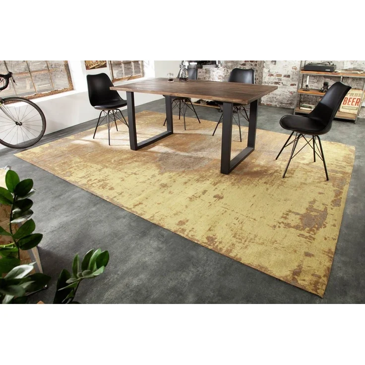 riess-ambiente Teppich MODERN ART XXL 350x240cm rostbraun, rechteckig, Höhe: 10 mm, Vintage · im Used-Look · im Shabby Chic-Design · Wohnzimmer – Bild 2