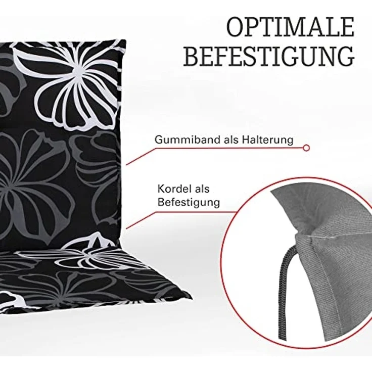 Beo Niedriglehner M125 Boston NL Saumauflage für Niedriglehner, Circa 48x98 cm, 5 cm Dick, schwarz – Bild 4