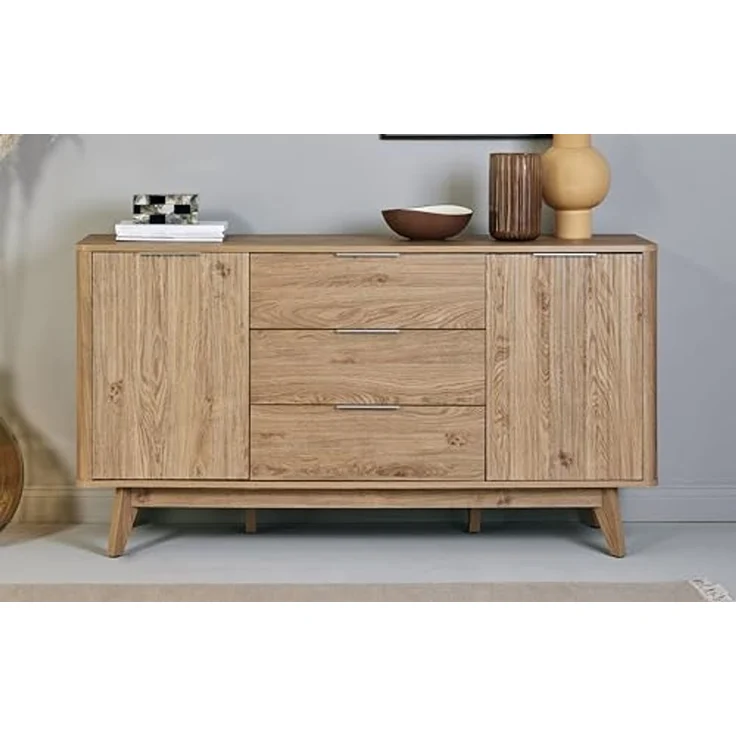 Jahnke Sideboard, Engineered Wood, Montana Eiche Nb, One Size – Bild 2