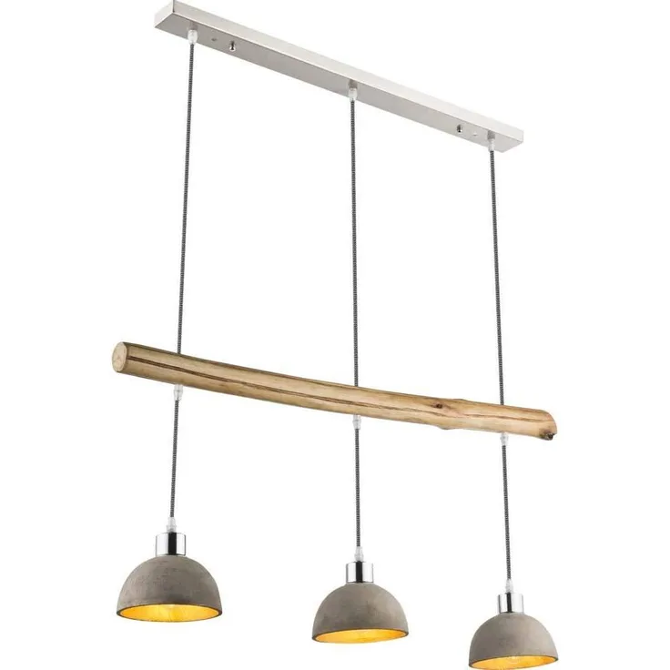GLOBO Hängeleuchte Esszimmer Pendelleuchte Küche Hängelampe beton gold 15248-3