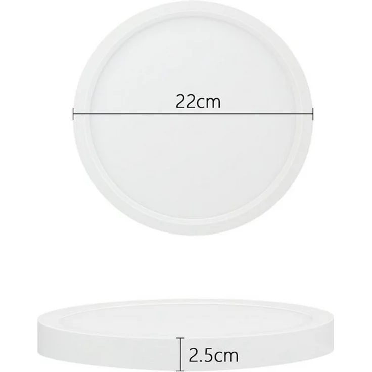 Nettlife LED Panel Neutralweiß Ø22cm Schlafzimmer Deckenbeleuchtung, LED fest integriert, Neutralweiß, für Schlafzimmer Küche Flur – Bild 4