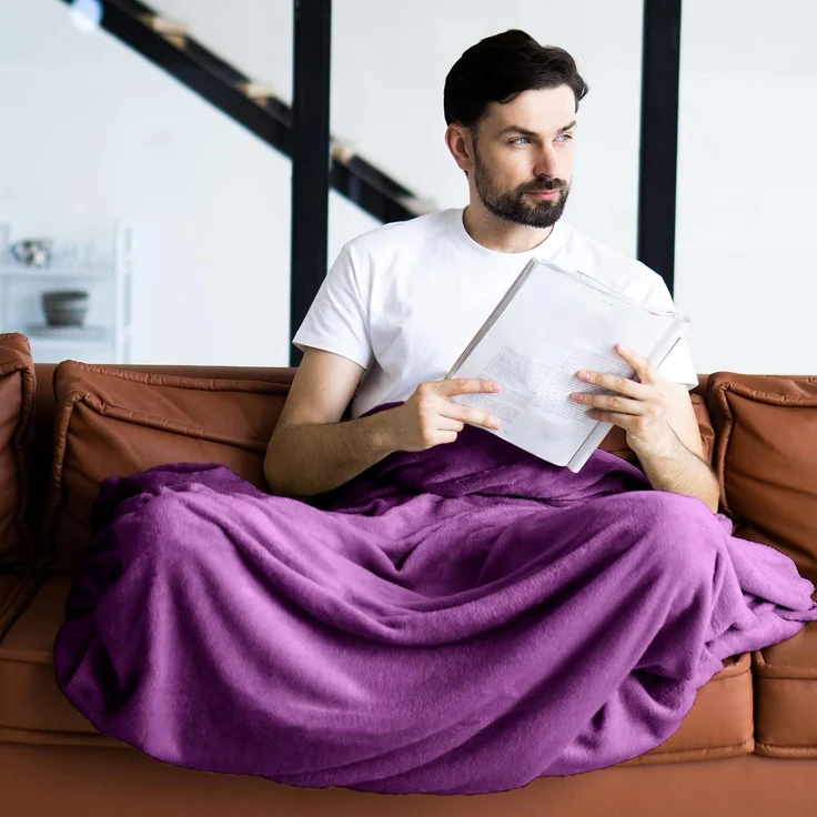 Wohndecke Kuscheldecke super weich & flauschig – warme Fleecedecke, Gräfenstayn, warme Wolldecke, Sofadecke & Tagesdecke - Überwurf Sofa, Couch – Bild 6