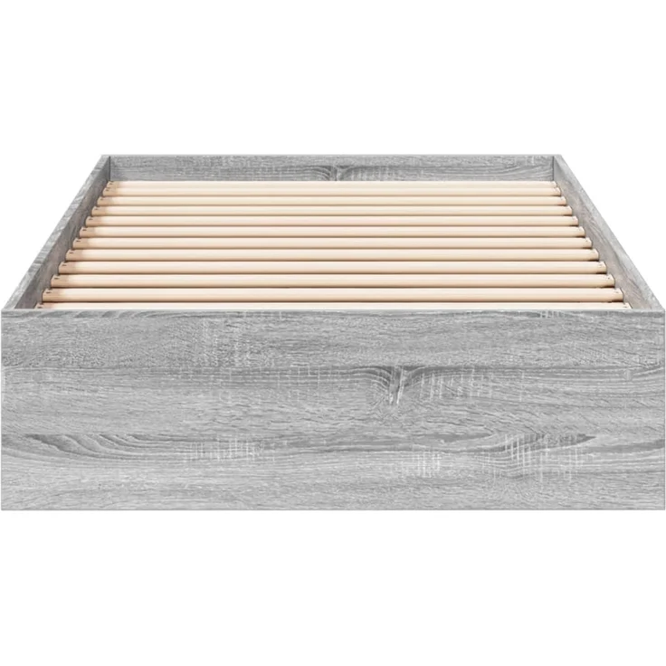 vidaXL Bettgestell mit Schubladen Grau Sonoma 75x190 cm Holzwerkstoff 3280718 – Bild 3