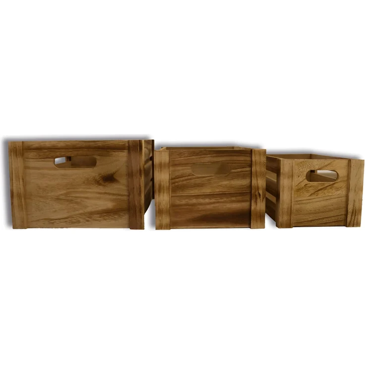 Holzkiste Basic 3er Set – Bild 3