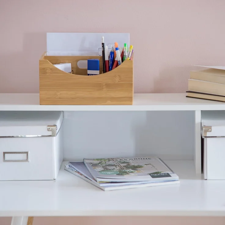 Schreibtischorganizer Bambus mit Griff 10020543 – Bild 3