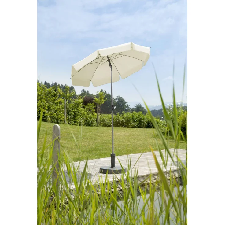 Sonnenschirm Locarno 150/8 rund, Ø ca. 150 cm natur – Bild 2