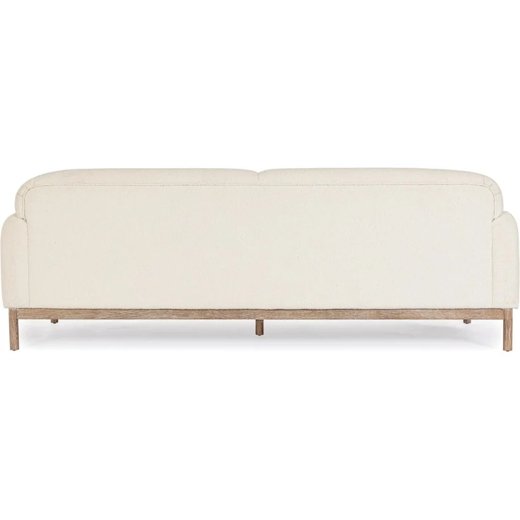 Sofa Detroit aus Bouclè-Stoff, skandinavischer Stil, cremefarben, Eschenholz-Gestell, 3–4 Sitzplätze – Bild 2