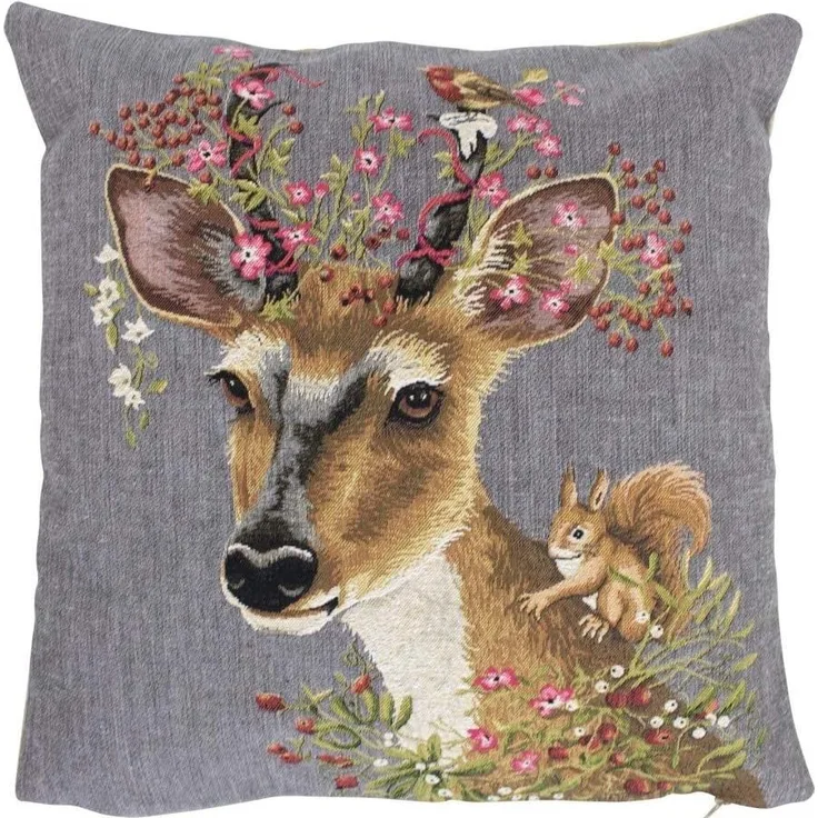 Kissen REHKITZ BHT 45x45x15 cm bunt Dekokissen