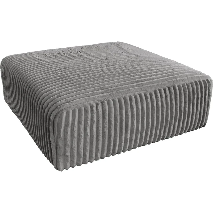 KAWOLA Hocker WIOLO SOFT Sitzelement für Modulsofa Weicher Breitcord grau 43 x 111 x 111 cm – Bild 3