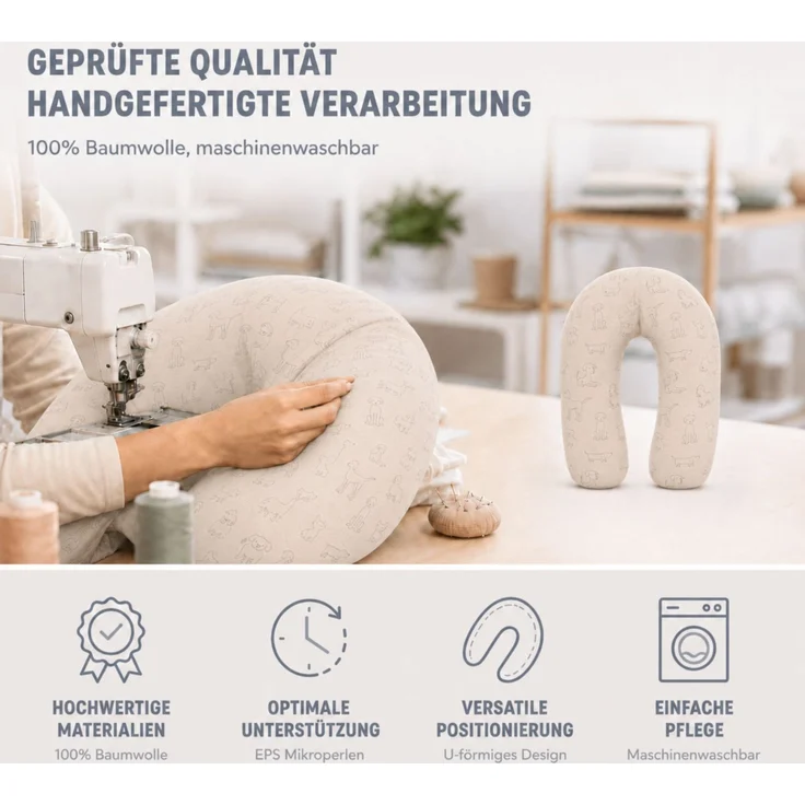 Fillikid Stillkissen Stillkissen EPS Mikroperlen 190 cm Exklusiv – Bild 5