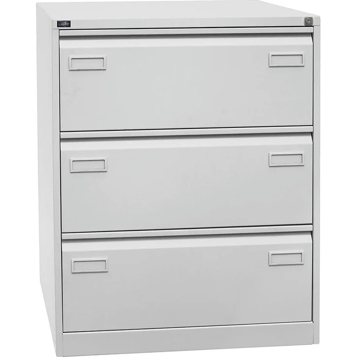 Bisley LIGHT Hängeregistraturschrank, doppelbahnig, DIN A4, 3 HR-Schubladen, Farbe oxfordblau – Bild 5