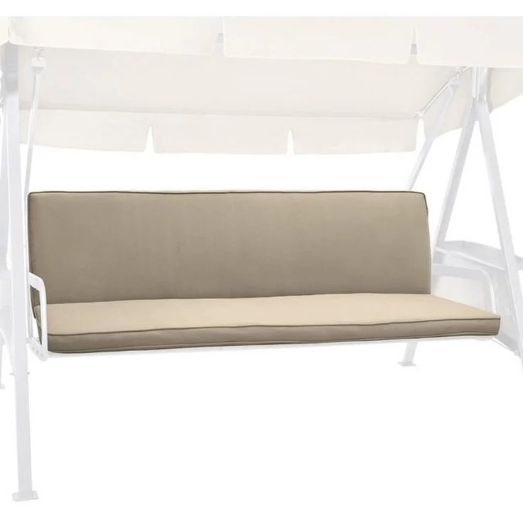 Beautissu Sitzauflage Hollywoodschaukel 3 Sitzer 2er Set Loft HS, 180x50 cm, Natur, Waschbare Outdoor Auflage für Hollywoodschaukel mit Reißverschluss – Bild 4