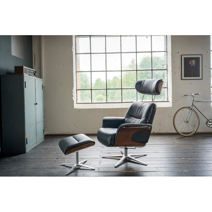 KAWOLA Relaxsessel TOSAR, Drehsessel mit Hocker und Relaxfunktion verschiedene Bezüge und Farben – Bild 2