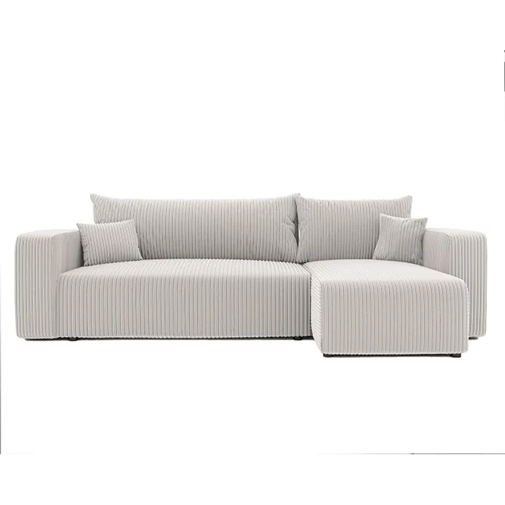 3-Sitzer-Ecksofa mit Schlaffunktion, Stauraum & beidseitig montierbarer Récamiere, Beige, 200 x 125 cm – Bild 1
