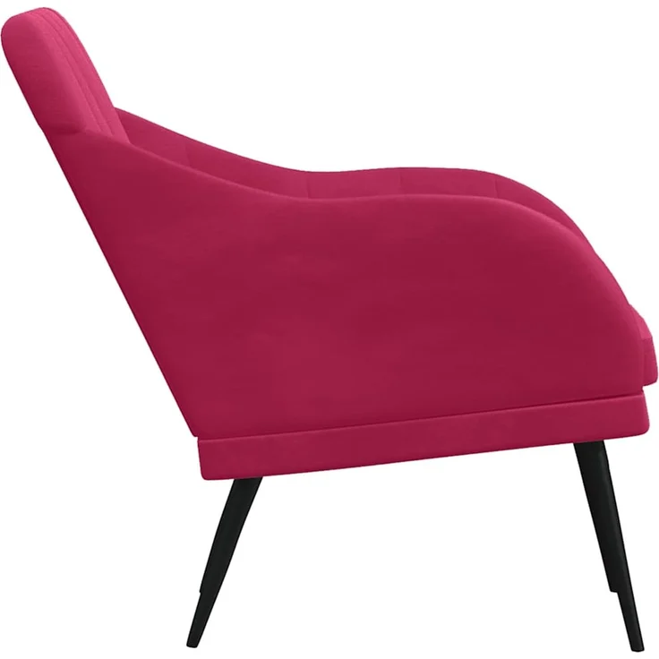 Sessel wohnzimmer, Relaxsessel, Fernsehsessel Weinrot 63x76x80 cm Samt – Bild 4