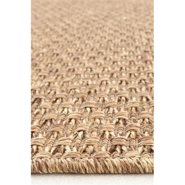 Natürlicher Jute Gewebter Teppich 200 x 290 cm Polyester Braun 88782343 [en. casa] – Bild 3