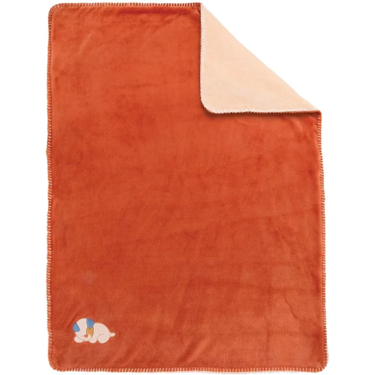 Nattou Schmusedecke Supersoft Hund Jim, 75x100 cm, Jim und Bob, Orange