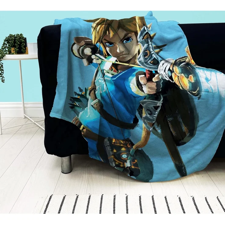 Kinderdecke The Legend of Zelda Decke Arrow 160x200 cm Kuscheldecke Fleecedecke, BERONAGE, passend zur Bettwäsche, ideal für Sofa, Couch, Kinder-Bett, Auto – Bild 6