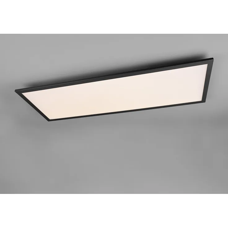 LED Deckenleuchte ALPHA Schwarz Panel rechteckig Ultra Slim, Breite 80cm