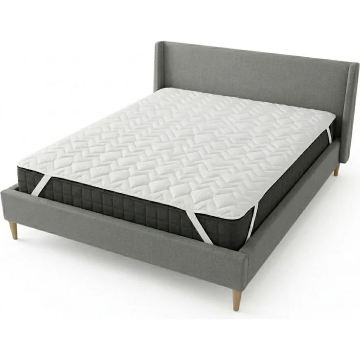 Matratzenschoner Matratzenschutz Topper140x200 cm Matratzenauflage SEI Design, Bettauflage - ergonomisch gesteppt mit 4X Gummi-Befestigung – Bild 1