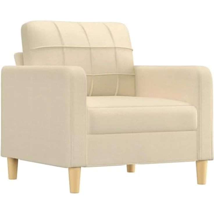 vidaXL Sofasessel Creme 60 cm Stoff 359077 – Bild 2