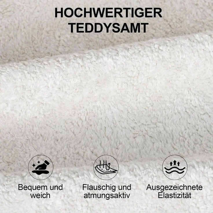Duhome Bürostuhl (9-283), 360° Bürostuhl aus Teddysamt mit Doppelrückenlehne – Bild 4