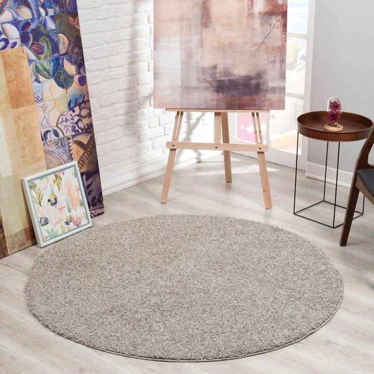 Sanat Hochflor-Teppich LOCA, auch als Läufer und in Rund, rund, Höhe: 30 mm, Wohnzimmer, Langflor, Shaggy, Schlafzimmer – Bild 1