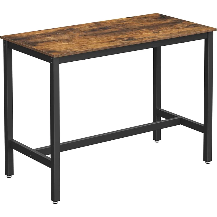 Vasagle Küchentisch für 4 Personen, Holzoptik, Dunkelbraun, 120x60x90cm