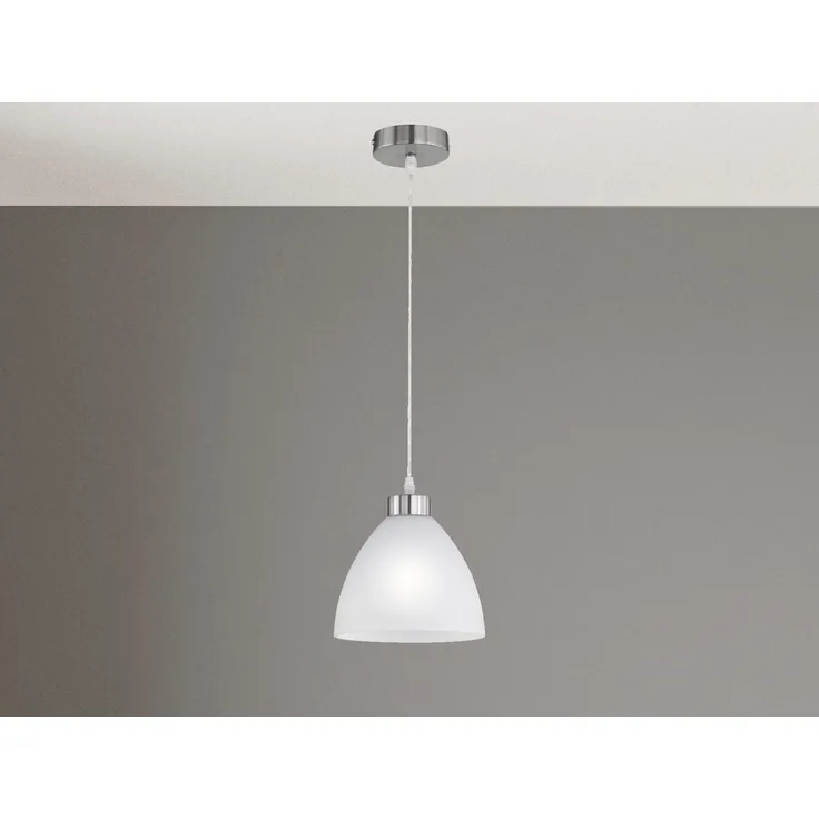 Reality Leuchten 'Dallas' Pendelleuchte, Glas opalweiß, Ø 20cm