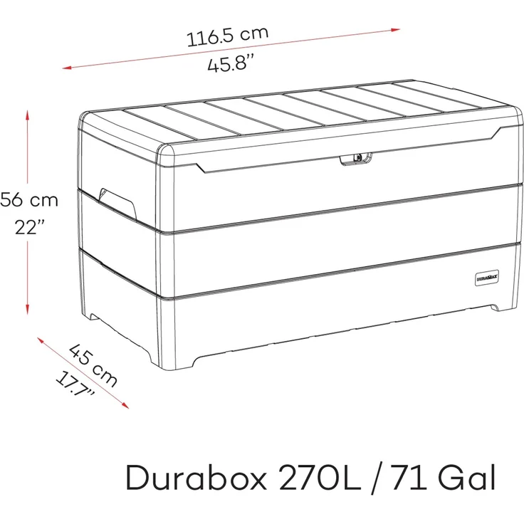 VCM Duramax 921121 117 x 45 x 58 cm – Bild 7