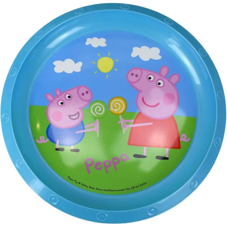 Plastikteller Ø22 Disney Frozen oder Peppa Wutz für Kinder Peppa Wutz