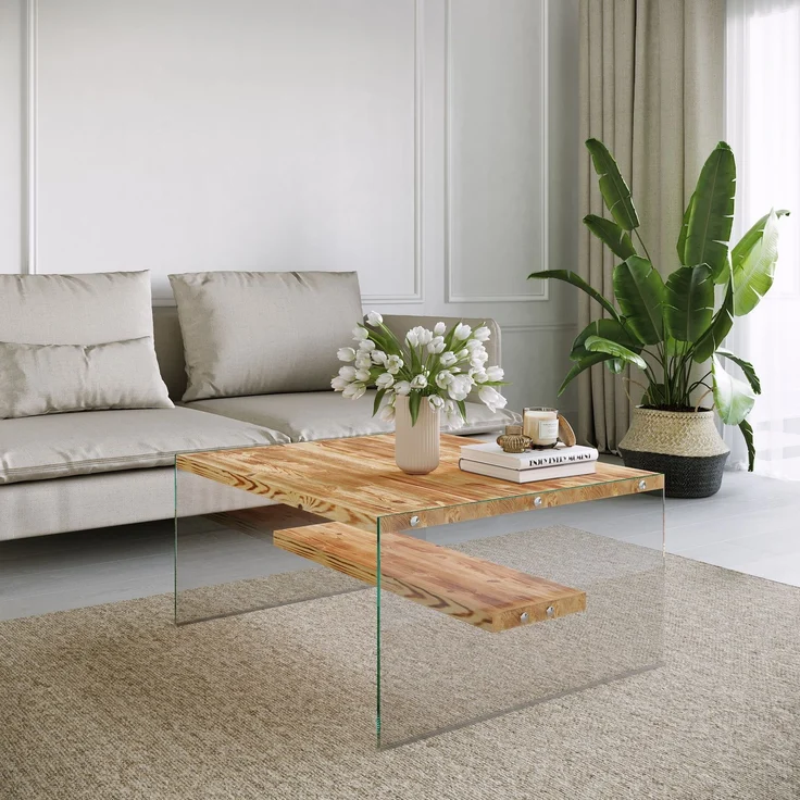 Skye Decor 'Niagara S101' Couchtisch, Eiche, 75 x 40 x 75 cm – Bild 1