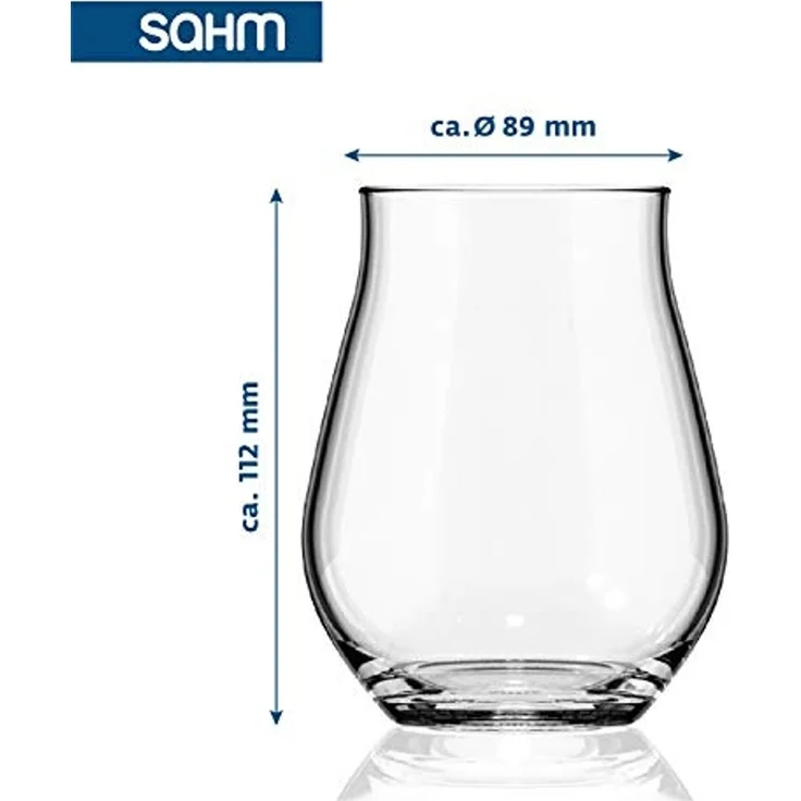 SAHM Gläser-Set Sensorik Wassergläser Set 6 teilig 420ml - Wasserglas, Sensorik Glas, 100% recyclebar – Bild 3