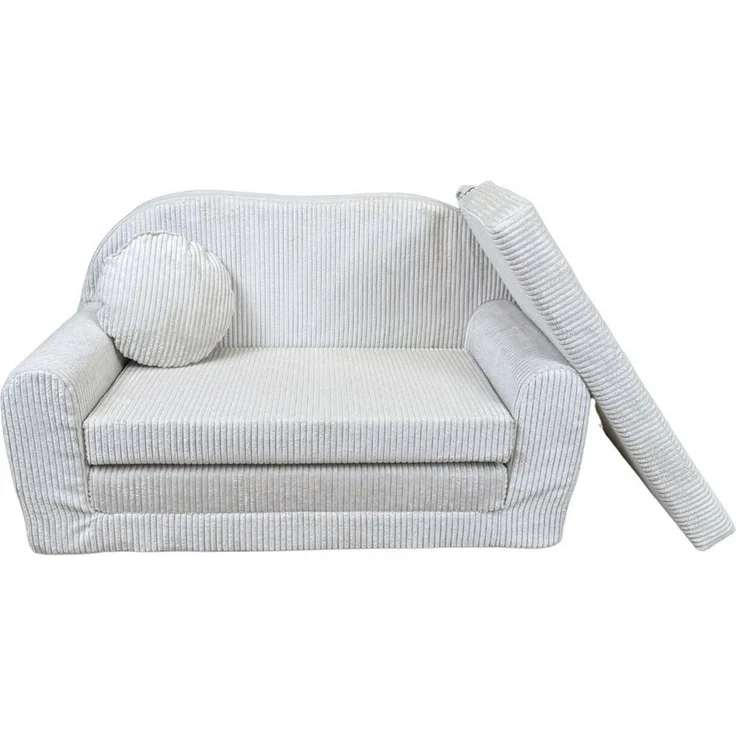 FORTISLINE Kindersofa Kindersofa Rosalia Ausklappbares Sofa aus Cord mit Verlängerung – Bild 1