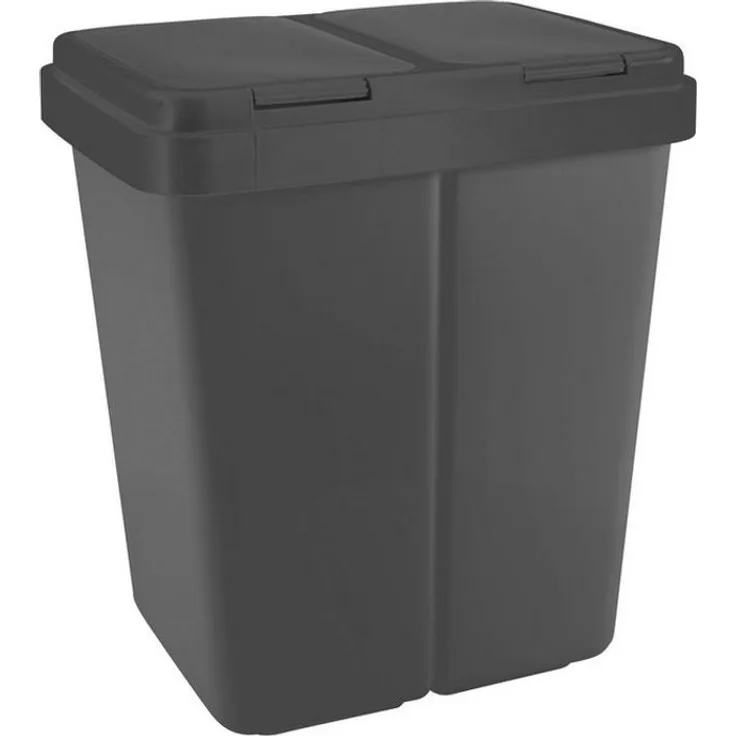 Ribelli Mülltrennsystem ZwEimer Müllbehälter 2x25 l anthrazit