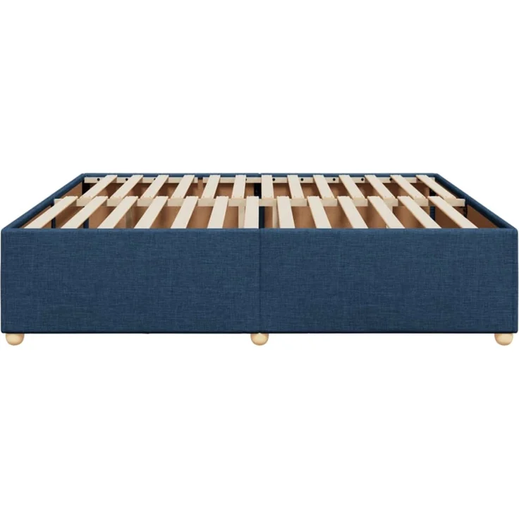 vidaXL Bettgestell ohne Matratze Blau 200x200 cm Stoff 3284763 – Bild 5