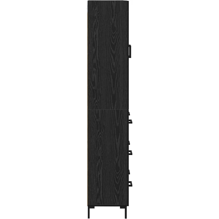 vidaXL Highboard 2 pcs Schwarz Eichen-Optik Holzwerkstoff 3416114 – Bild 8