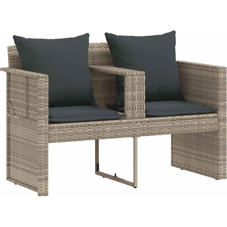 vidaXL Garten-Sofa 8 pcs Hellgrau und Dunkelgrau Poly-Rattan 42025901 – Bild 5