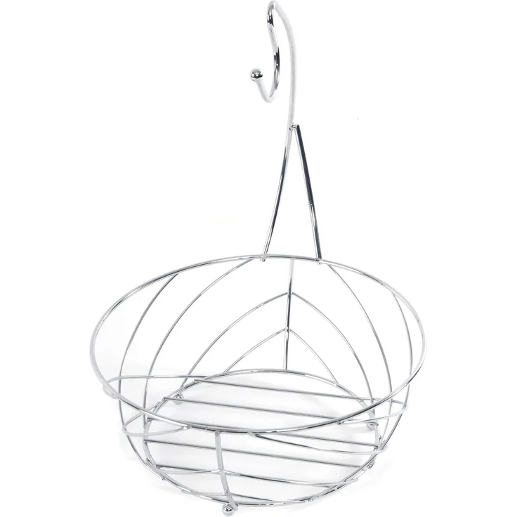 DESIGN DELIGHTS Obstschale METALL OBSTKORB "FRESH", Ø 25 cm, mit Bananenhaken, Früchtekorb, Metall – Bild 3