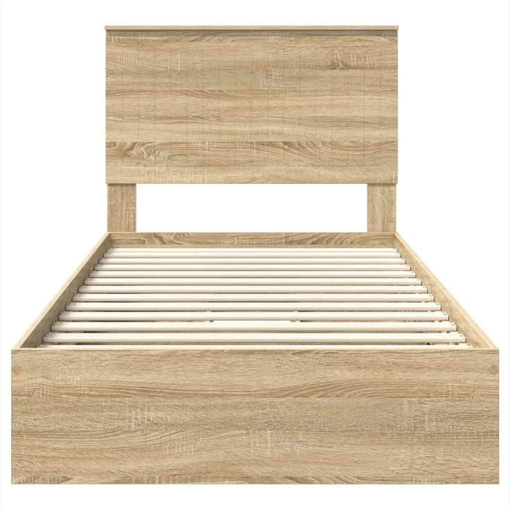 vidaXL Aufbewahrungsbett Sonoma-Eiche 100 x 200 cm Holzwerkstoff 3411238 – Bild 7