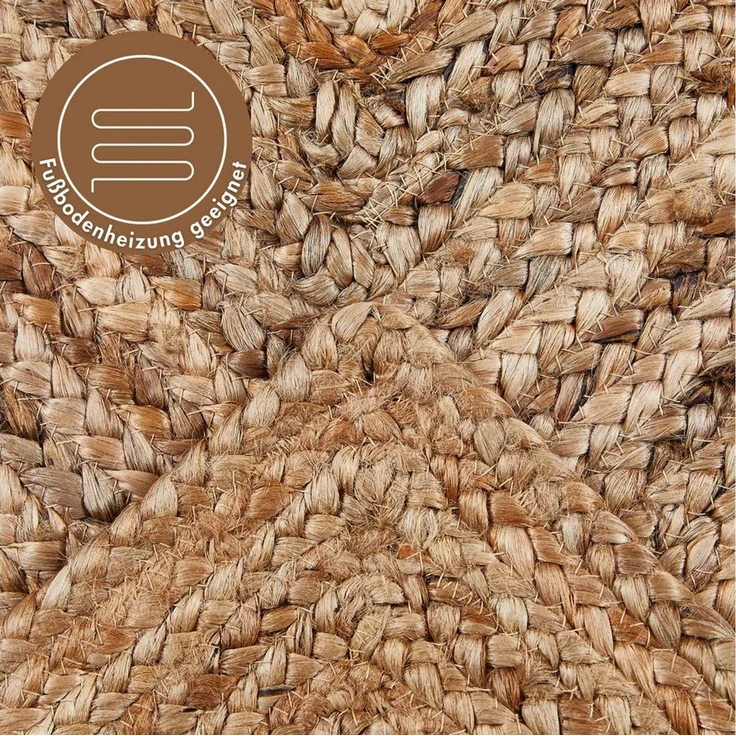 LUXOR living Teppich Salo, rechteckig, Höhe: 6 mm, Juteteppich, handgeflochten, Flecht Design, 100% Naturfaser – Bild 3